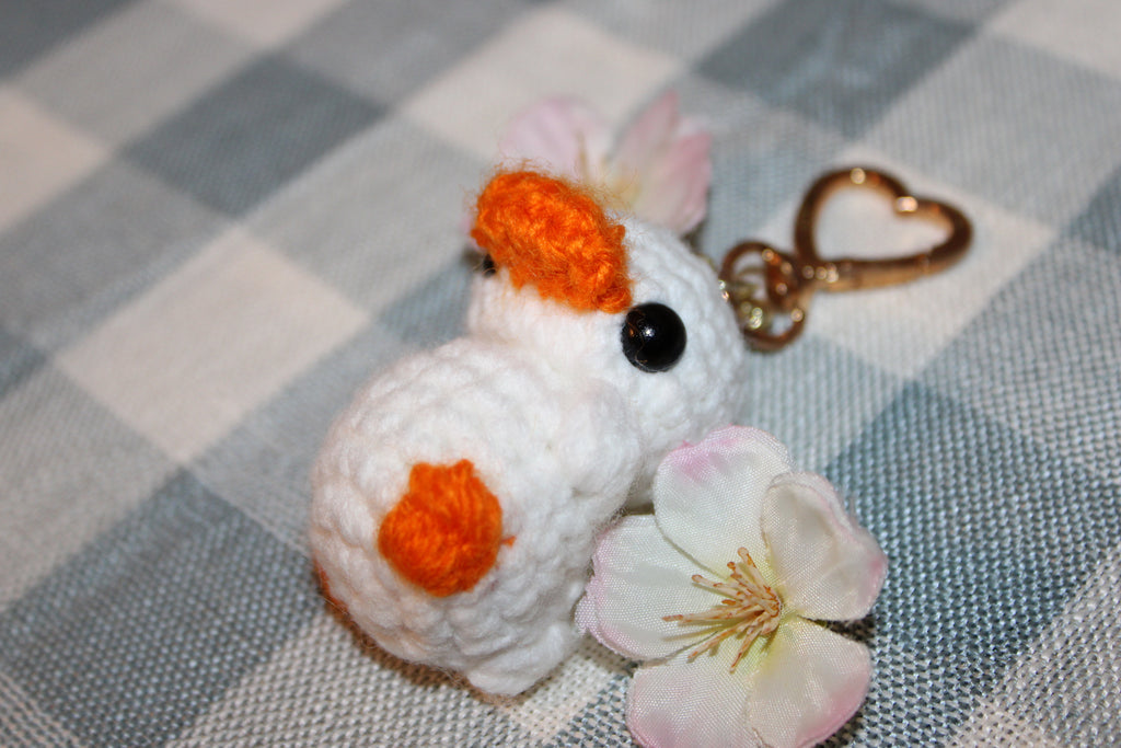 Crochet Duck Keychain Gold