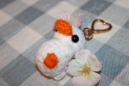 Crochet Duck Keychain Gold
