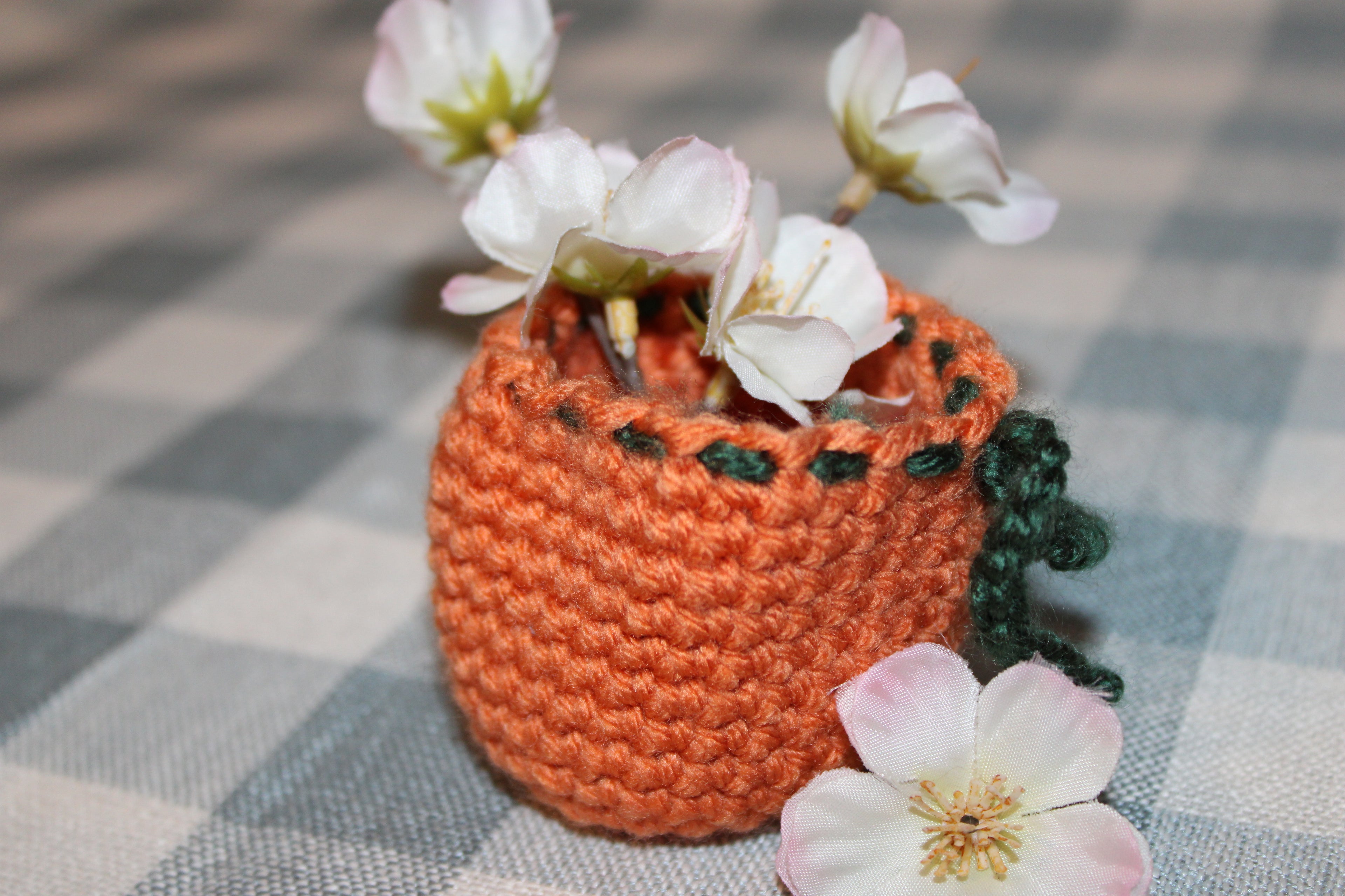 Crochet Orange Pouch