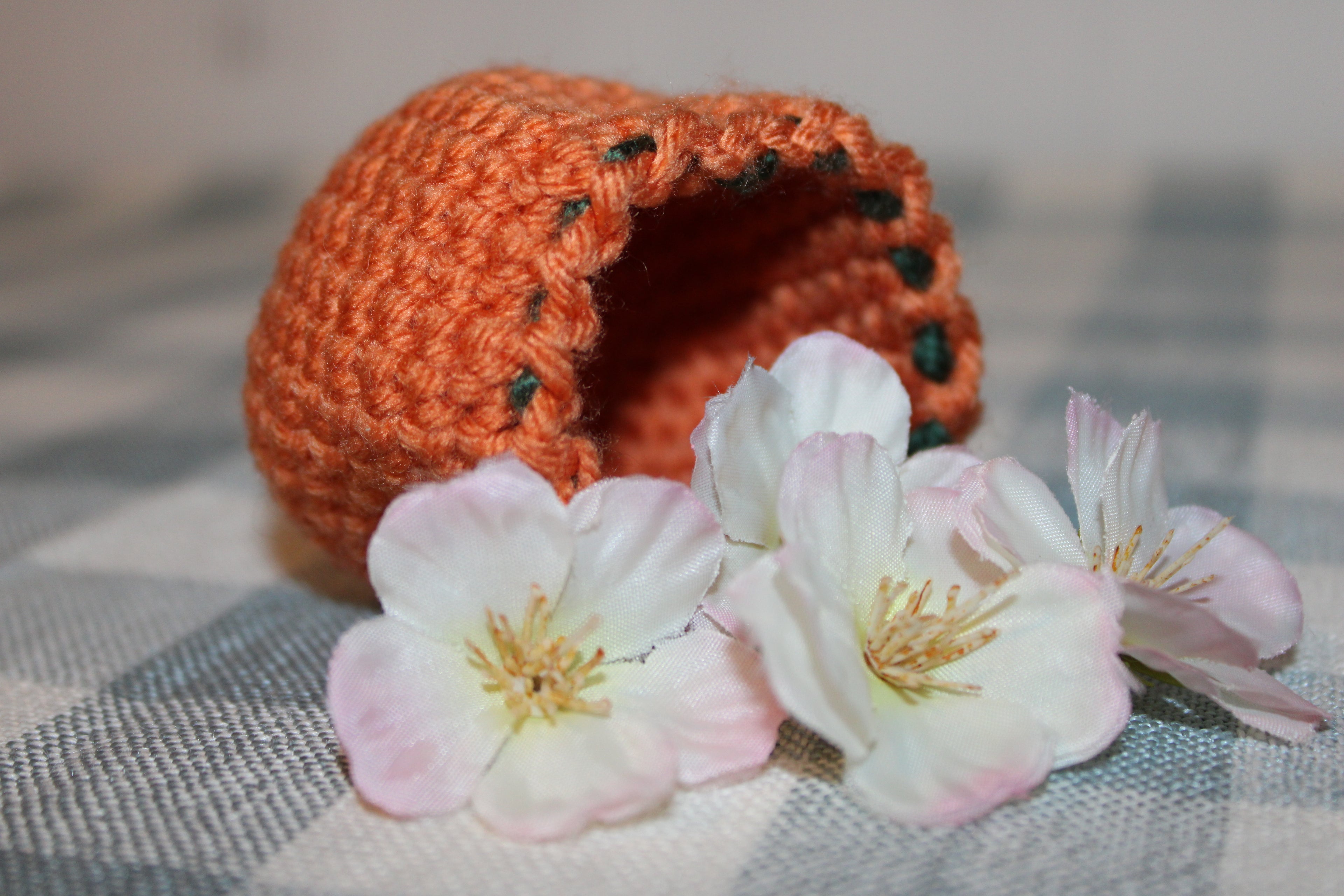 Crochet Orange Pouch