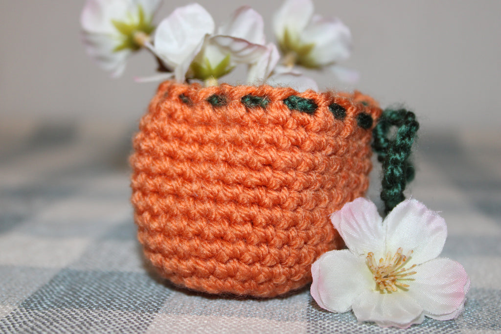 Crochet Orange Pouch